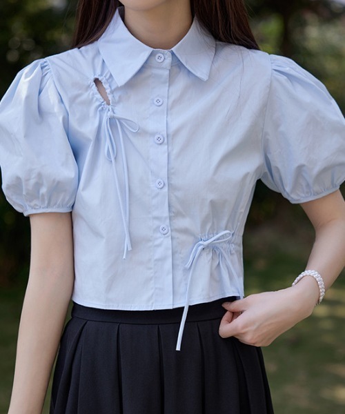 teloplan クロップド丈 チャイナシャツ チャイナ服 チャイナ風