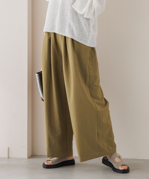 LEPSIM（レプシィム）の「ギャザータックパンツ　178128（その他パンツ・レディース・ブラック/カーキブラウン/アイボリー・FREE）」の18枚目の写真