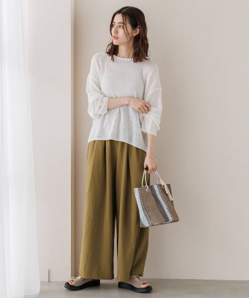 LEPSIM（レプシィム）の「ギャザータックパンツ　178128（その他パンツ・レディース・ブラック/カーキブラウン/アイボリー・FREE）」の19枚目の写真