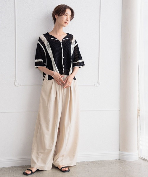 LEPSIM（レプシィム）の「ギャザータックパンツ　178128（その他パンツ・レディース・ブラック/カーキブラウン/アイボリー・FREE）」の5枚目の写真