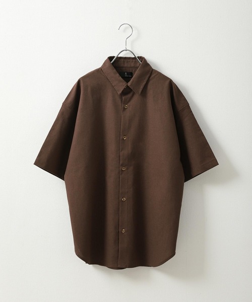 ZIP FIVE（ジップファイブ）の「【ZIP FIVE】コットンリネンライク　レギュラーカラーシャツ/リネンライクレギュラーカラーシャツ（シャツ/ブラウス・メンズ・アイボリー/オリーブ/ブラウン/ネイビー/ブラック・SMALL/MEDIUM/LARGE/X-LARGE）」の3枚目の写真