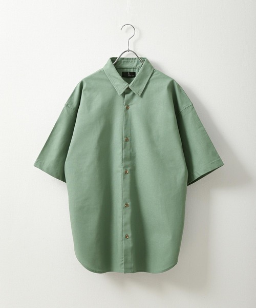 ZIP FIVE（ジップファイブ）の「【ZIP FIVE】コットンリネンライク　レギュラーカラーシャツ/リネンライクレギュラーカラーシャツ（シャツ/ブラウス・メンズ・アイボリー/オリーブ/ブラウン/ネイビー/ブラック・SMALL/MEDIUM/LARGE/X-LARGE）」の4枚目の写真