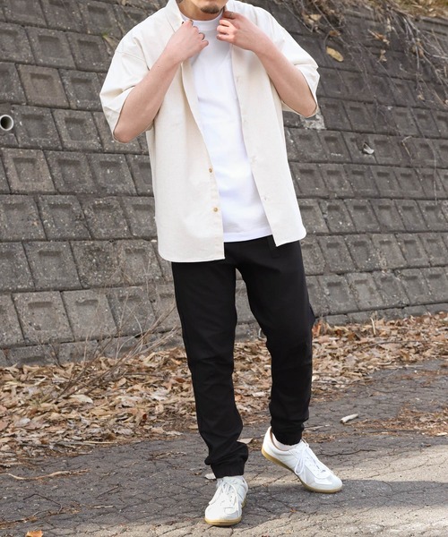 ZIP FIVE（ジップファイブ）の「【ZIP FIVE】コットンリネンライク　レギュラーカラーシャツ/リネンライクレギュラーカラーシャツ（シャツ/ブラウス・メンズ・アイボリー/オリーブ/ブラウン/ネイビー/ブラック・SMALL/MEDIUM/LARGE/X-LARGE）」の13枚目の写真