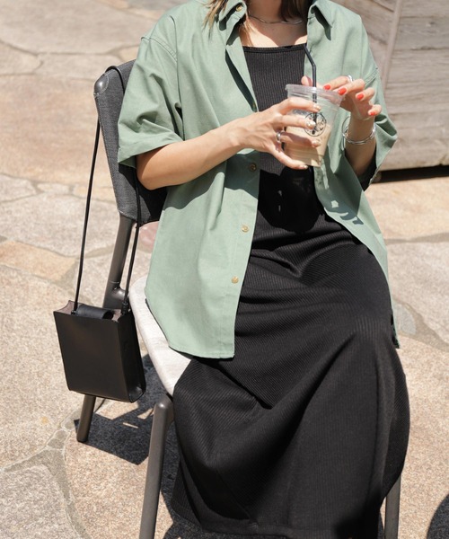 ZIP FIVE（ジップファイブ）の「【ZIP FIVE】コットンリネンライク　レギュラーカラーシャツ/リネンライクレギュラーカラーシャツ（シャツ/ブラウス・メンズ・アイボリー/オリーブ/ブラウン/ネイビー/ブラック・SMALL/MEDIUM/LARGE/X-LARGE）」の10枚目の写真