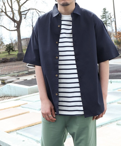 ZIP FIVE（ジップファイブ）の「【ZIP FIVE】コットンリネンライク　レギュラーカラーシャツ/リネンライクレギュラーカラーシャツ（シャツ/ブラウス・メンズ・アイボリー/オリーブ/ブラウン/ネイビー/ブラック・SMALL/MEDIUM/LARGE/X-LARGE）」の15枚目の写真