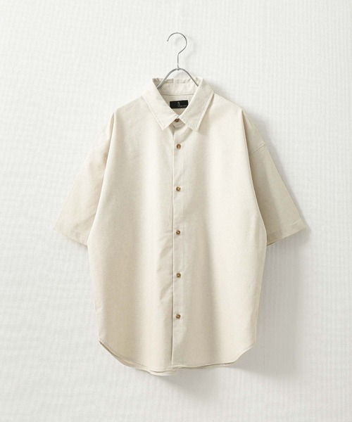 ZIP FIVE（ジップファイブ）の「【ZIP FIVE】コットンリネンライク　レギュラーカラーシャツ/リネンライクレギュラーカラーシャツ（シャツ/ブラウス・メンズ・アイボリー/オリーブ/ブラウン/ネイビー/ブラック・SMALL/MEDIUM/LARGE/X-LARGE）」の16枚目の写真