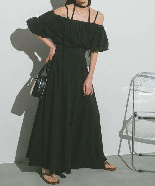 【ブラック】コットンオフショルボリュームブラウス Rouge vif la cle｜コットンオフショルボリュームブラウス | Rakuten