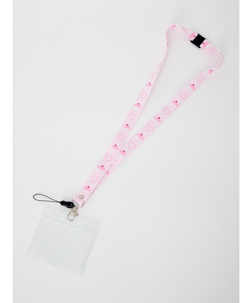 Ank Rouge(アンクルージュ)の「ケーキハートネックストラップ(その他雑貨・レディース・ブラック/ピンク・FREE)」の1枚目の写真