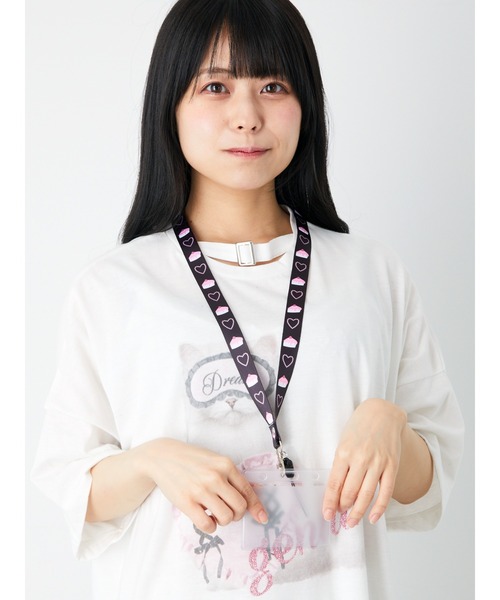 Ank Rouge(アンクルージュ)の「ケーキハートネックストラップ(その他雑貨・レディース・ブラック/ピンク・FREE)」の4枚目の写真