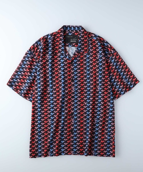 （What it isNt）ART BY MARKGONZALES（ワットイットイズント）の「【(What it isNt)】総柄ストレッチシャツ（シャツ/ブラウス・メンズ・ワイン/グリーン/ブラック・L/M/XL）」の8枚目の写真