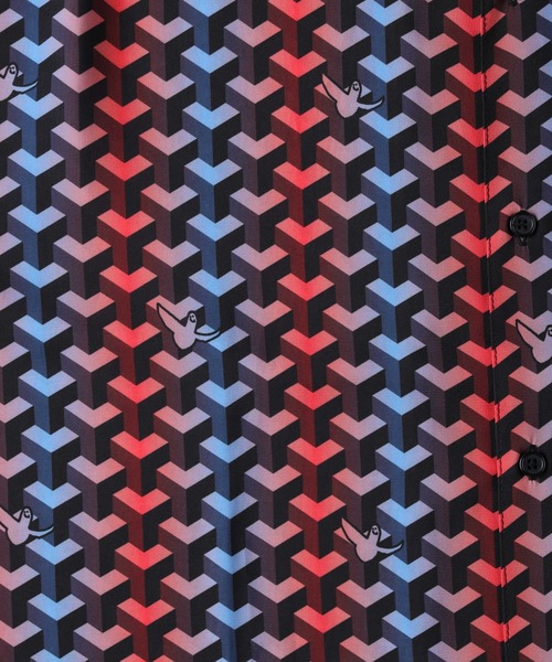 （What it isNt）ART BY MARKGONZALES（ワットイットイズント）の「【(What it isNt)】総柄ストレッチシャツ（シャツ/ブラウス・メンズ・ワイン/グリーン/ブラック・L/M/XL）」の11枚目の写真