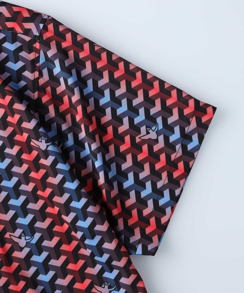 （What it isNt）ART BY MARKGONZALES（ワットイットイズント）の「【(What it isNt)】総柄ストレッチシャツ（シャツ/ブラウス・メンズ・ワイン/グリーン/ブラック・L/M/XL）」の13枚目の写真