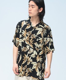 SAKAZEN（サカゼン）の「【WEB限定】アロハシャツ 総柄 レーヨン100％ 半袖 オープンカラー 開襟シャツ 花柄 和柄 ボタニカル（シャツ/ブラウス）」