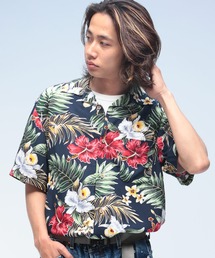 【WEB限定】アロハシャツ メンズ レディース 柄シャツ レーヨン100% 半袖 オープンカラー 開襟シャツ 花柄 和柄 ボタニカル