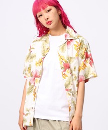 【WEB限定】アロハシャツ メンズ レディース 柄シャツ レーヨン100% 半袖 オープンカラー 開襟シャツ 花柄 和柄 ボタニカル