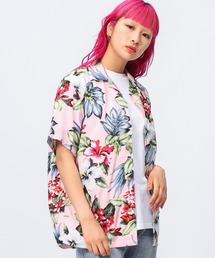 【WEB限定】アロハシャツ メンズ レディース 柄シャツ レーヨン100％ 半袖 オープンカラー 開襟シャツ 花柄 和柄 ボタニカル
