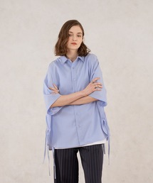 DRAW CODE SLIT SHIRT/ドローコードスリットシャツ