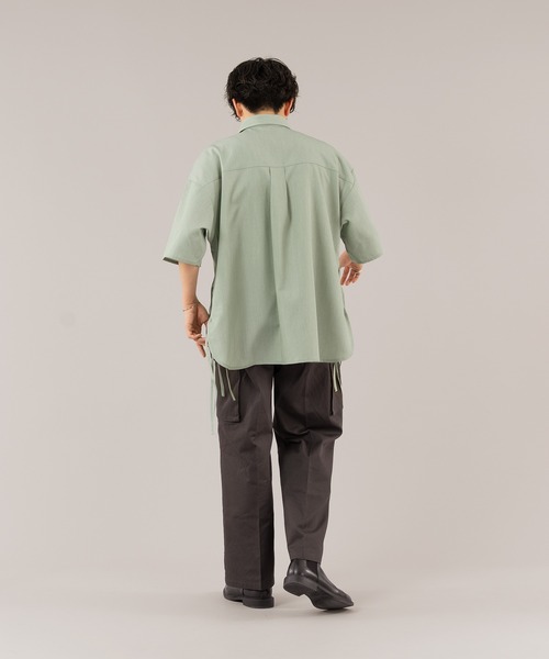 LINKABLE チェックシアーシャツ　グリーン チェックシアーシャツ(グリーン) | LINKABLE