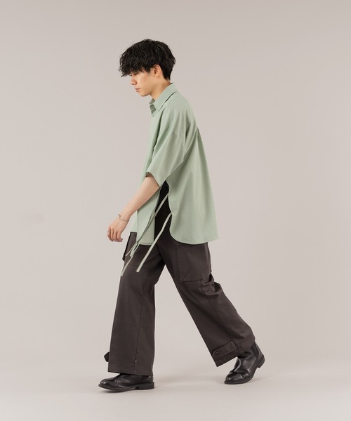 ノットコンベンショナル ドローコード シャツ DUNGAREE STRIPE DRAW CORD SHIRT /ダンガリーストライプドロー