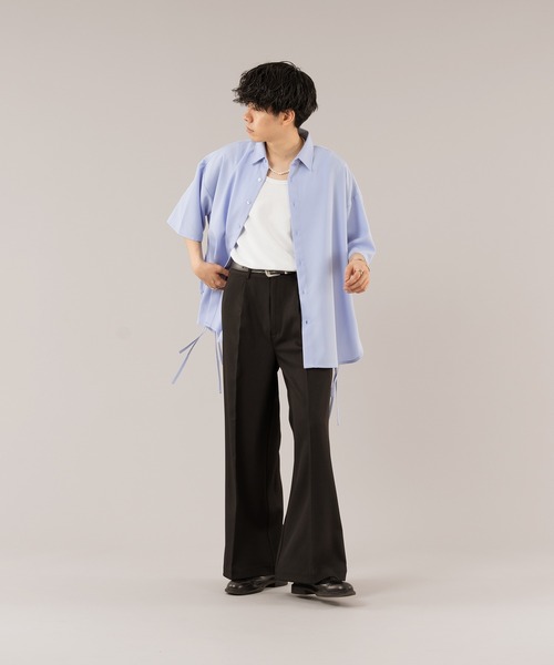 SELLE GLANT(セレグランテ)の「DRAW CODE SLIT SHIRT/ドローコードスリットシャツ(シャツ/ブラウス・メンズ・オフホワイト/ブルー/グリーン・MEDIUM/LARGE)」の13枚目の写真