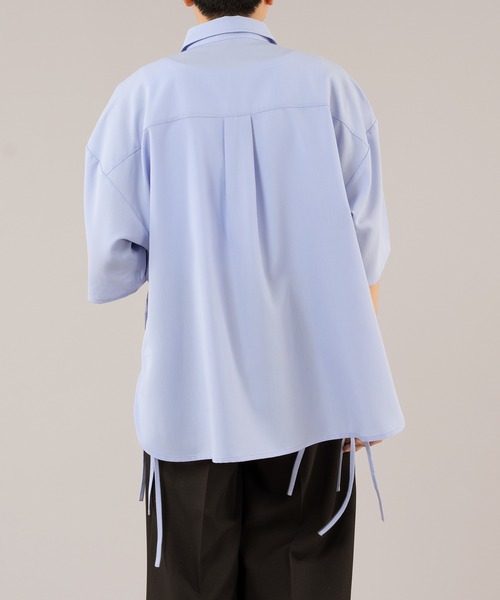 SELLE GLANT(セレグランテ)の「DRAW CODE SLIT SHIRT/ドローコードスリットシャツ(シャツ/ブラウス・メンズ・オフホワイト/ブルー/グリーン・MEDIUM/LARGE)」の12枚目の写真
