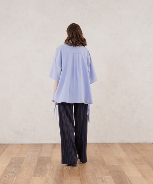 SELLE GLANT(セレグランテ)の「DRAW CODE SLIT SHIRT/ドローコードスリットシャツ(シャツ/ブラウス・メンズ・オフホワイト/ブルー/グリーン・MEDIUM/LARGE)」の9枚目の写真
