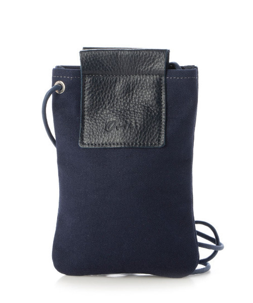 Otias(オティアス)の「Otias オティアス / 日本製8号帆布×本革スマホショルダーバッグ(ショルダーバッグ・メンズ・ブラック/ネイビー/カーキ/ベージュ・FREE)」の4枚目の写真