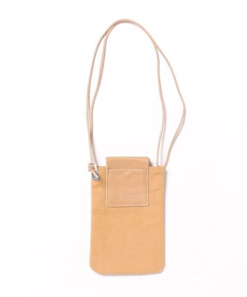 Otias(オティアス)の「Otias オティアス / 日本製8号帆布×本革スマホショルダーバッグ(ショルダーバッグ・メンズ・ブラック/ネイビー/カーキ/ベージュ・FREE)」の9枚目の写真