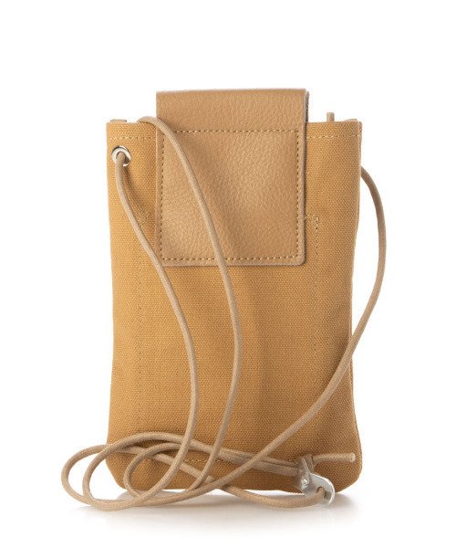 Otias(オティアス)の「Otias オティアス / 日本製8号帆布×本革スマホショルダーバッグ(ショルダーバッグ・メンズ・ブラック/ネイビー/カーキ/ベージュ・FREE)」の5枚目の写真