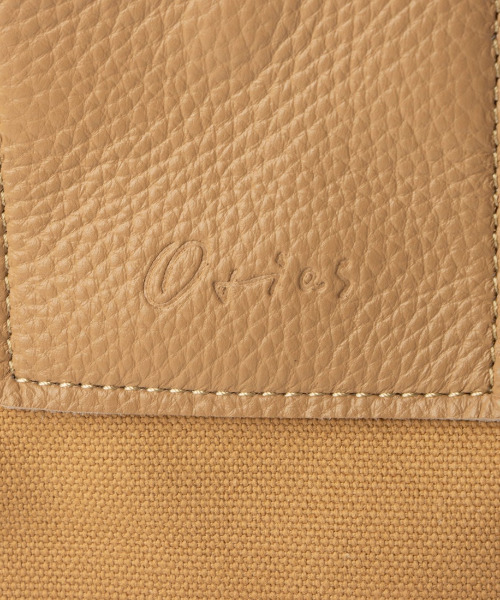 Otias(オティアス)の「Otias オティアス / 日本製8号帆布×本革スマホショルダーバッグ(ショルダーバッグ・メンズ・ブラック/ネイビー/カーキ/ベージュ・FREE)」の8枚目の写真