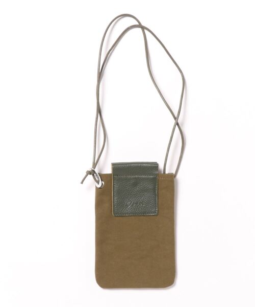 Otias(オティアス)の「Otias オティアス / 日本製8号帆布×本革スマホショルダーバッグ(ショルダーバッグ・メンズ・ブラック/ネイビー/カーキ/ベージュ・FREE)」の20枚目の写真