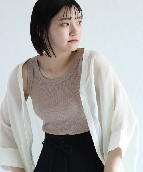 cepo(セポ)の「メランジ シンプルタンクトップ(タンクトップ・レディース・ブラウン/グレー/ベージュ・M)」の3枚目の写真