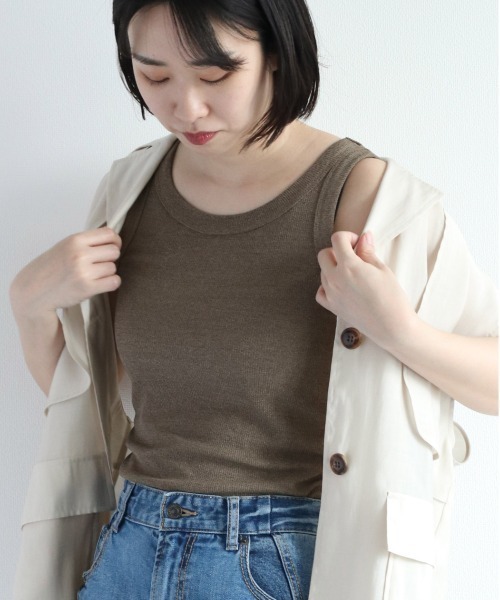 cepo(セポ)の「メランジ シンプルタンクトップ(タンクトップ・レディース・ブラウン/グレー/ベージュ・M)」の10枚目の写真
