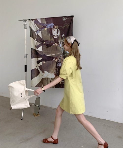 Achic(アシック)の「タイトワンピース ミニ(シャツワンピース・レディース・イエロー/ブルー/ホワイト/ピンク・M)」の12枚目の写真