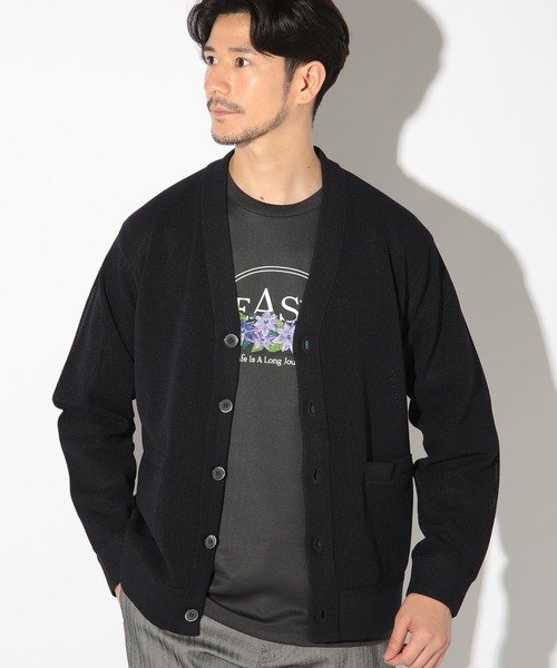 UNION STATION（ユニオンステーション）の「メッシュジャガードニットカーディガン（カーディガン/ボレロ・メンズ・ベージュ/ブルー/ネイビー・LL/L/M）」の21枚目の写真