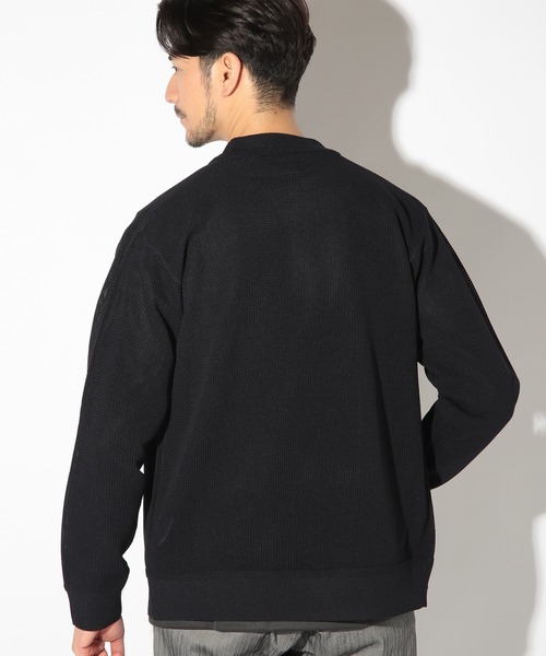 UNION STATION（ユニオンステーション）の「メッシュジャガードニットカーディガン（カーディガン/ボレロ・メンズ・ベージュ/ブルー/ネイビー・LL/L/M）」の5枚目の写真