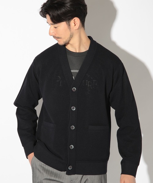 UNION STATION（ユニオンステーション）の「メッシュジャガードニットカーディガン（カーディガン/ボレロ・メンズ・ベージュ/ブルー/ネイビー・LL/L/M）」の6枚目の写真