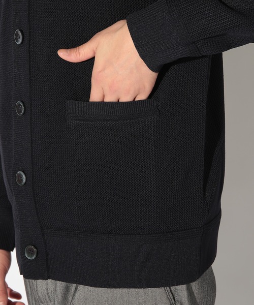 UNION STATION（ユニオンステーション）の「メッシュジャガードニットカーディガン（カーディガン/ボレロ・メンズ・ベージュ/ブルー/ネイビー・LL/L/M）」の9枚目の写真