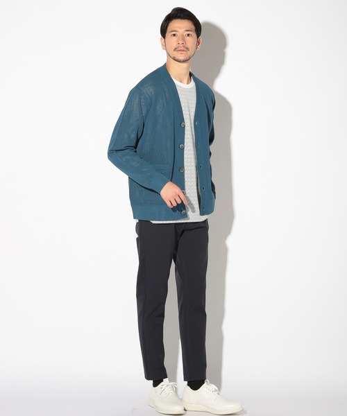 UNION STATION（ユニオンステーション）の「メッシュジャガードニットカーディガン（カーディガン/ボレロ・メンズ・ベージュ/ブルー/ネイビー・LL/L/M）」の15枚目の写真