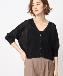 grove | 上品なトレンド感を演出してくれるVネックラメカーディガン(カーディガン/ボレロ)