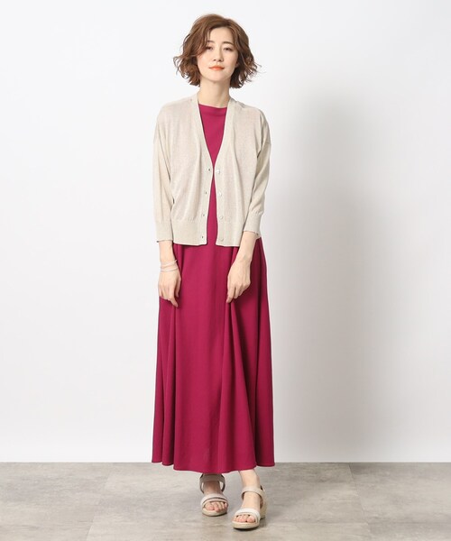 grove（グローブ）の「◆上品なトレンド感を演出してくれるVネックラメカーディガン（カーディガン/ボレロ・レディース・ブラック/アイボリー/ナチュラル・02/03/01）」の4枚目の写真