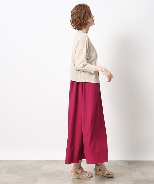 grove（グローブ）の「◆上品なトレンド感を演出してくれるVネックラメカーディガン（カーディガン/ボレロ・レディース・ブラック/アイボリー/ナチュラル・02/03/01）」の5枚目の写真