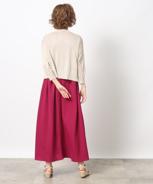 grove（グローブ）の「◆上品なトレンド感を演出してくれるVネックラメカーディガン（カーディガン/ボレロ・レディース・ブラック/アイボリー/ナチュラル・02/03/01）」の6枚目の写真