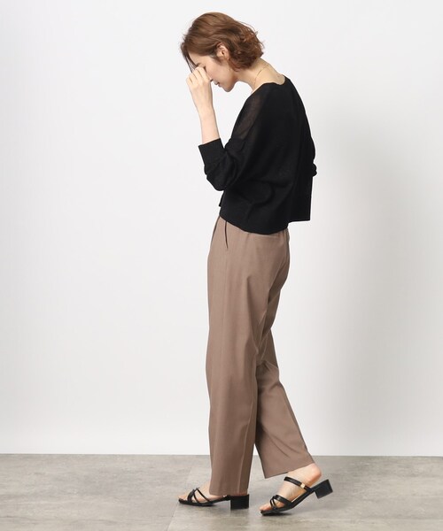 grove（グローブ）の「◆上品なトレンド感を演出してくれるVネックラメカーディガン（カーディガン/ボレロ・レディース・ブラック/アイボリー/ナチュラル・02/03/01）」の12枚目の写真