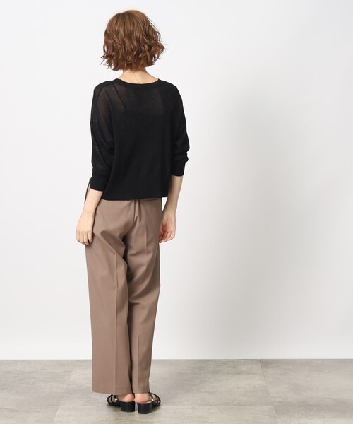 grove（グローブ）の「◆上品なトレンド感を演出してくれるVネックラメカーディガン（カーディガン/ボレロ・レディース・ブラック/アイボリー/ナチュラル・02/03/01）」の13枚目の写真