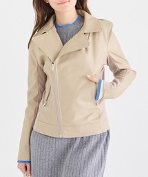 LAVEANGE | フェイクレザーダブルライダース(ライダースジャケット)