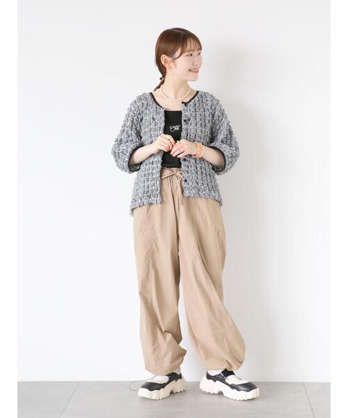 ehka sopo（エヘカソポ）の「ナイロンイージーパンツ（その他パンツ・レディース・ブルー/ベージュ/カーキ・F）」の6枚目の写真