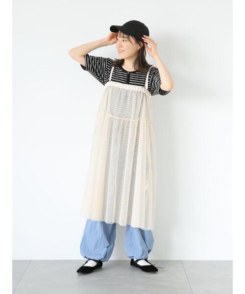 ehka sopo（エヘカソポ）の「ナイロンイージーパンツ（その他パンツ・レディース・ブルー/ベージュ/カーキ・F）」の13枚目の写真