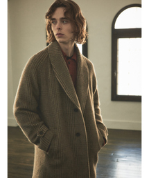 ABAHOUSE | 【MANTECO】チェック柄 ウール ショールカラー ハーフコート / チェスターコート(チェスターコート)