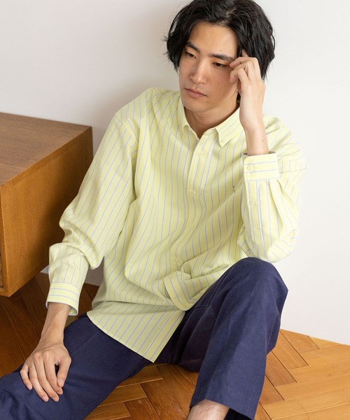 niko and...（ニコアンド）の「オックスボタンダウンビッグシャツ（シャツ/ブラウス・メンズ・その他1/その他2/サックスブルー/ホワイト・MEDIUM/LARGE）」の4枚目の写真